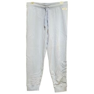 Calvin Klein Baby Blue Sweatpants with Elastic Waistband XL